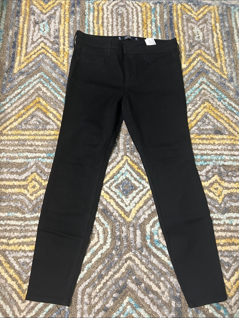Hollister Black Mid-Rise Super Skinny Jeans